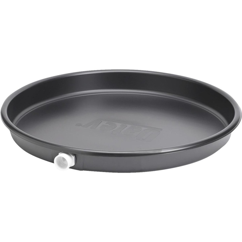 Oatey 24 In. Dia. Plastic Water Heater Drain Pan with 1″ to 1-1/2″ PVC Adaptor