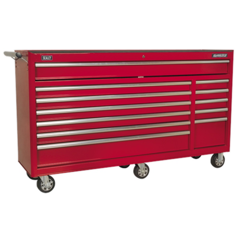 Sealey Superline Pro Rollcab 12 Drawer with Ball-Bearing Slides Heavy Duty – Red