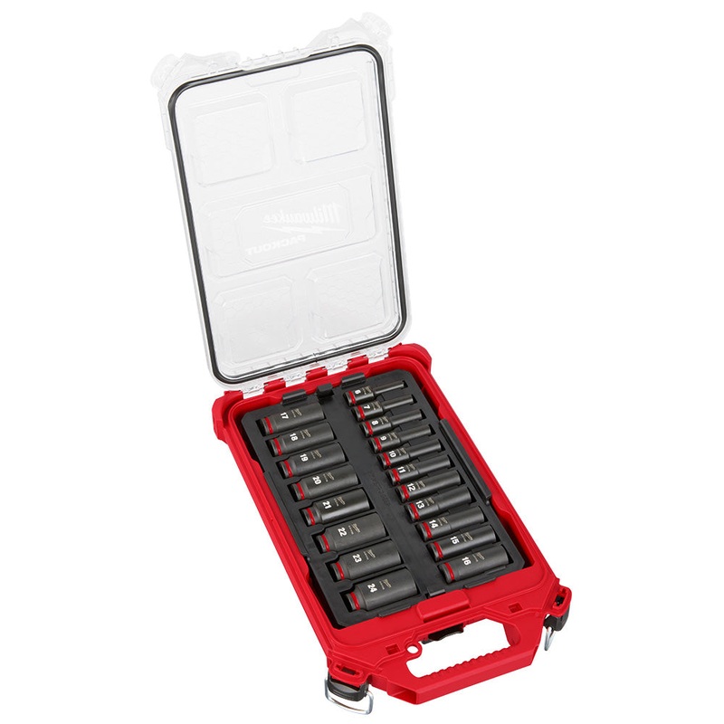 SHOCKWAVE Impact Duty Socket 3/8 Dr 19PC MM PACKOUT Set