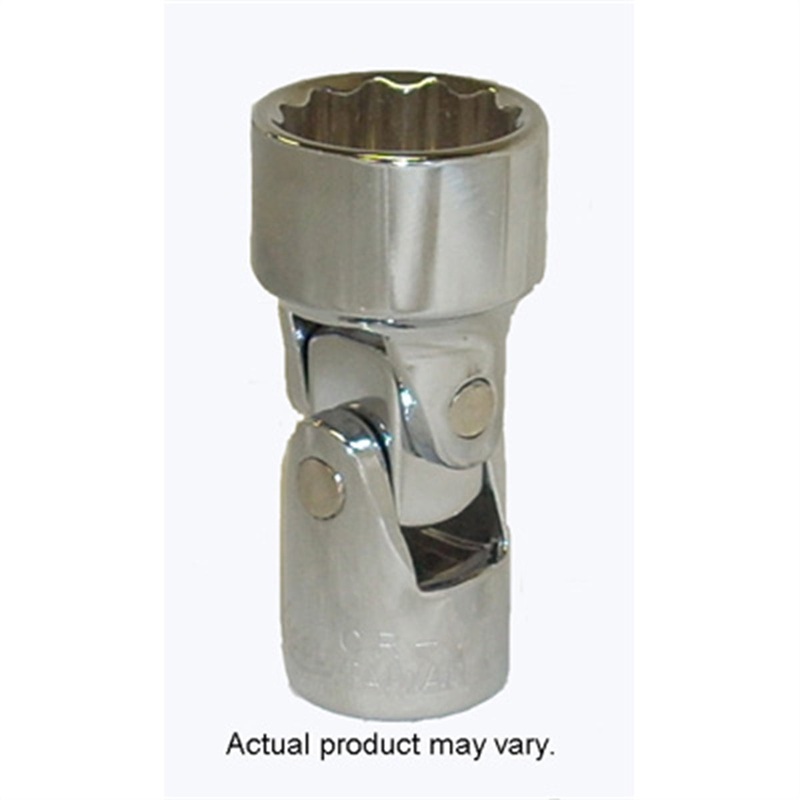 5/8 x 3/8 Drive 12-Point Fractional SAE Universal Joint Chrome Standard Socket (EA)