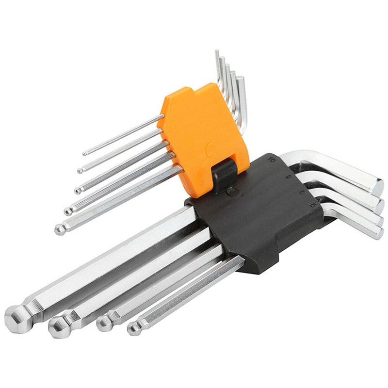 Tolsen 9Pce Ball Point Long Arm Hex Key Set