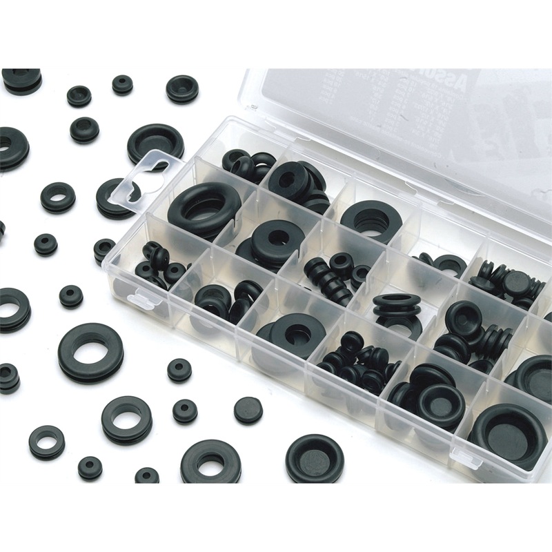 125 Piece Rubber Grommet Hardware Kit