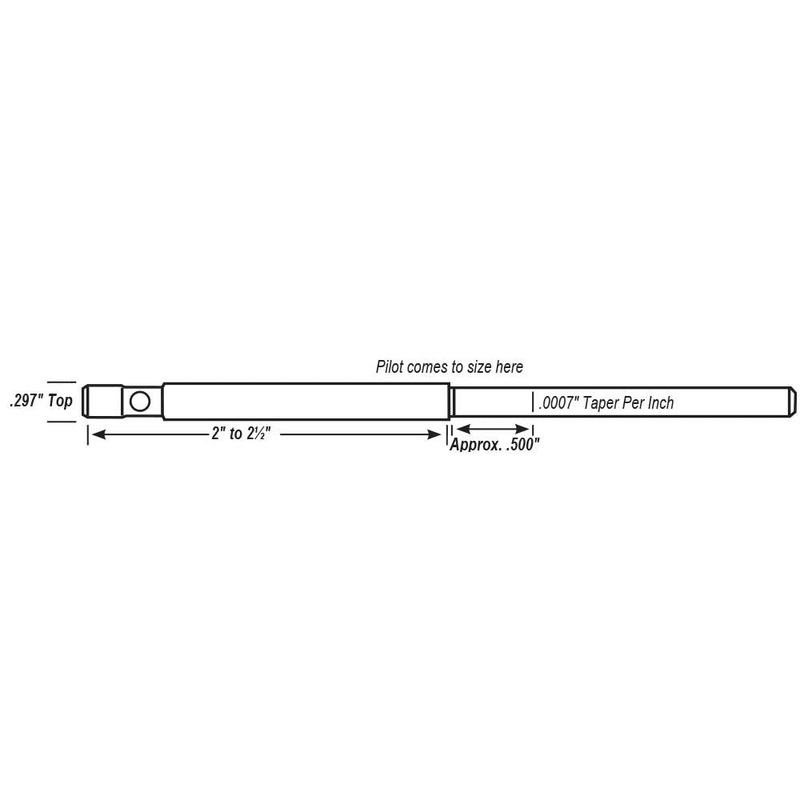 P-1177N | .297″ Top Solid Tapered High Speed Steel Pilots