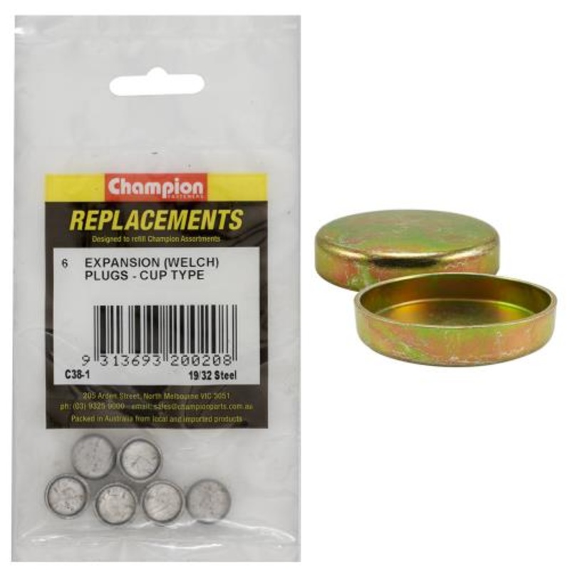 Champion 5/8In Steel Welsh Plug – 10Pk