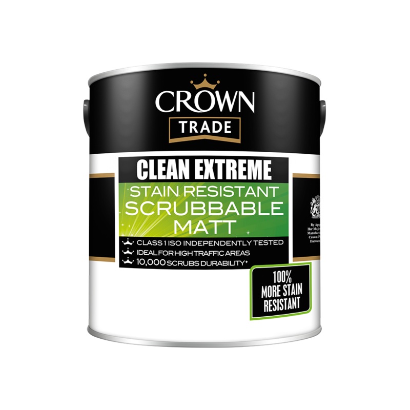 Crown Clean Extreme Stain Resistant Scrubbable Matt White 5L Default Title