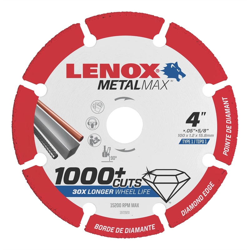 LENOX Diamond Angle Grinder Cutoff Wheel 4″ x 5/8″ LEX1972920