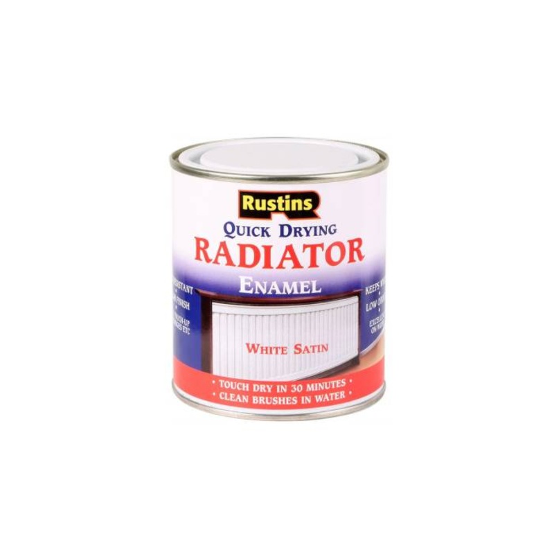 Rustins Quick Dry Radiator Paint White 500ml Default Title