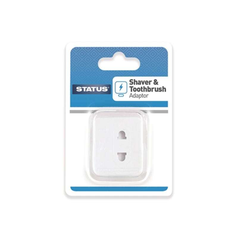 Status 1 amp – Shaver Adaptor – White