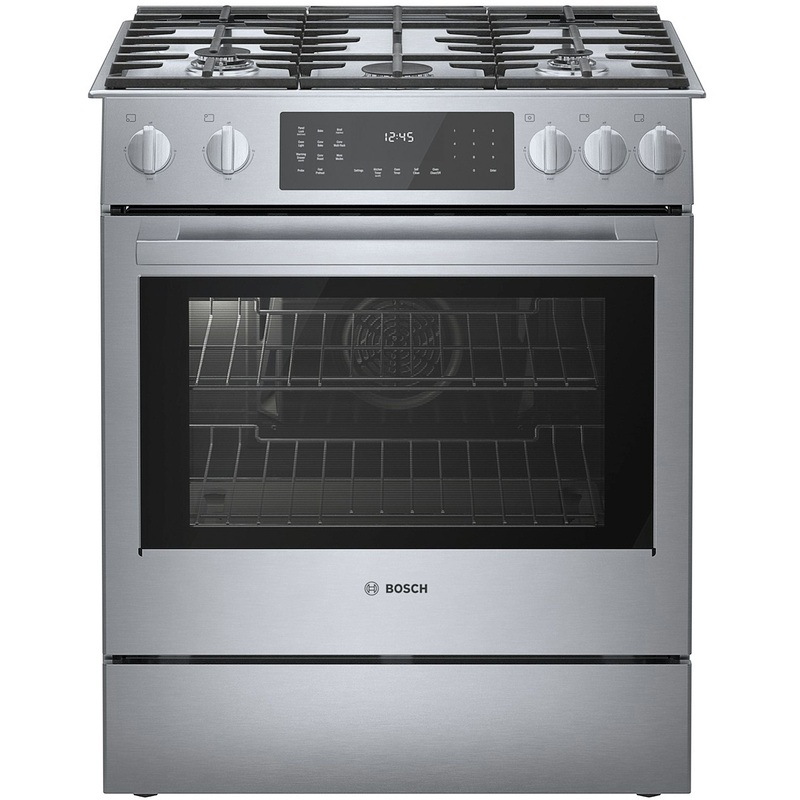 Bosch HDI8056U/05 800 Series Dual Fuel Slide-In Range 30” Stainless Steel
