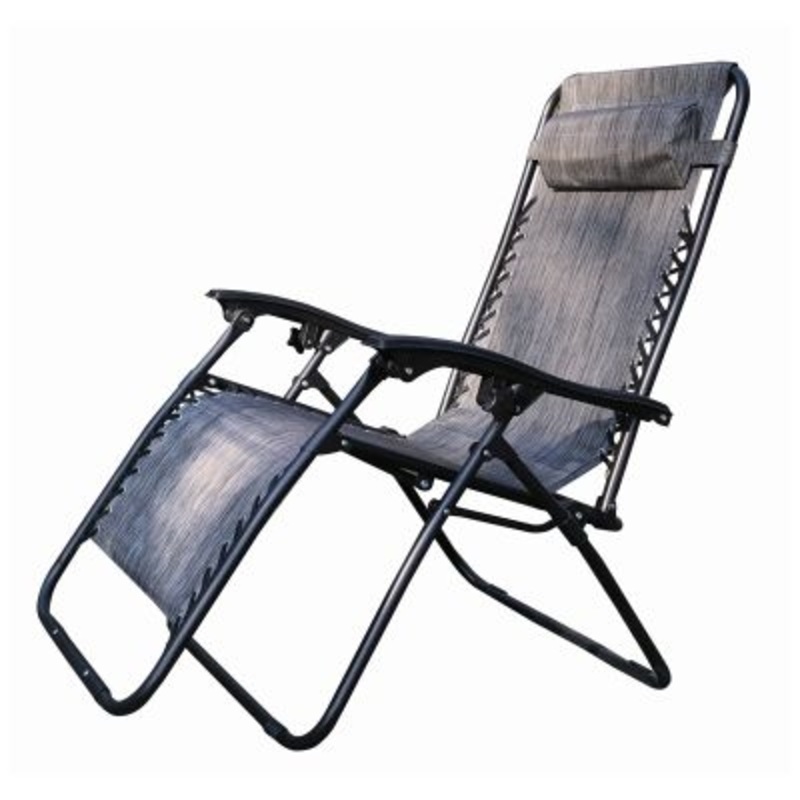 Redwood Zero Gravity Textilene Sun Lounger – Grey