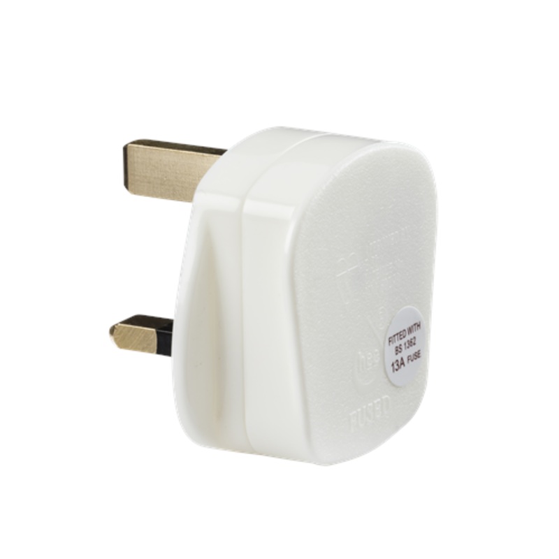 KnightsBridge 13A Rough Use Plug Top (Quick fix) – White