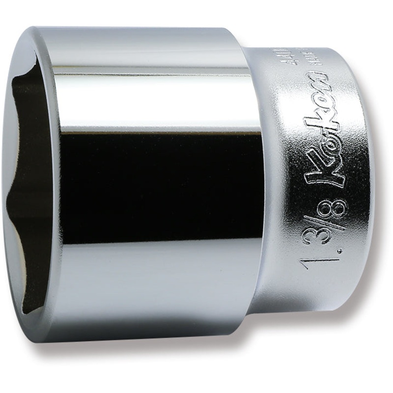 1/2 Sq. Dr. Chrome SAE 6 Point Socket  1.3/8″