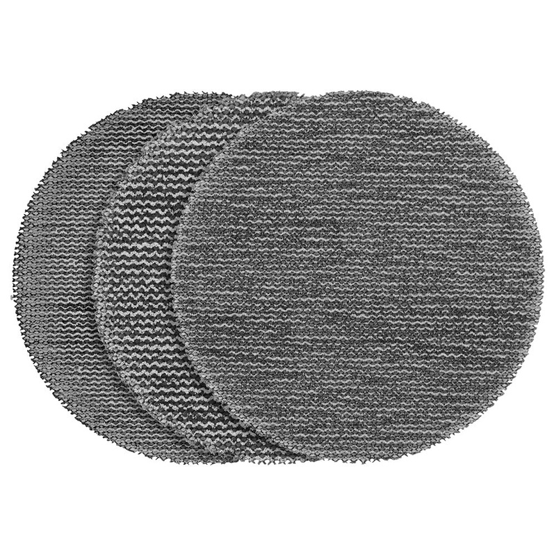 3 Assorted 80, 120, 180 Grit Mesh Sanding Discs with POWERGRID Tear Resistant Mesh  (12 PK) + Pad Saver
