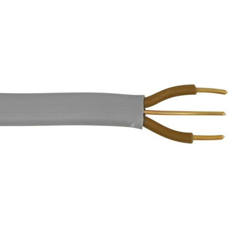 Zexum Grey 1.5mm 18A Twin Brown Twin & Earth (T&E) 6242Y Flat PVC Harmonised Lighting Power Cable
