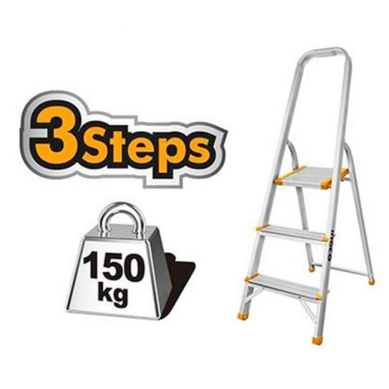 Ingco Household Aluminum A-Type Ladder HLAD06031 3 Steps (629cm)