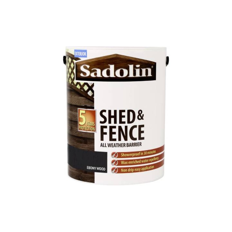 Sadolin Shed And Fence Prot Ebony Wood 5L Default Title