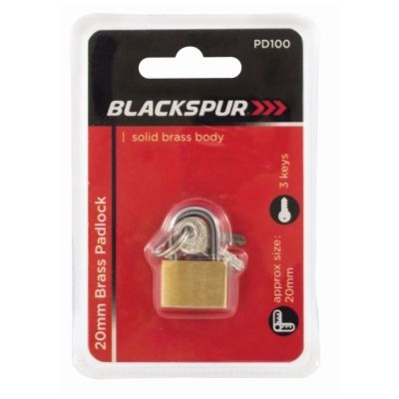 Blackspur 20Mm Brass Padlock