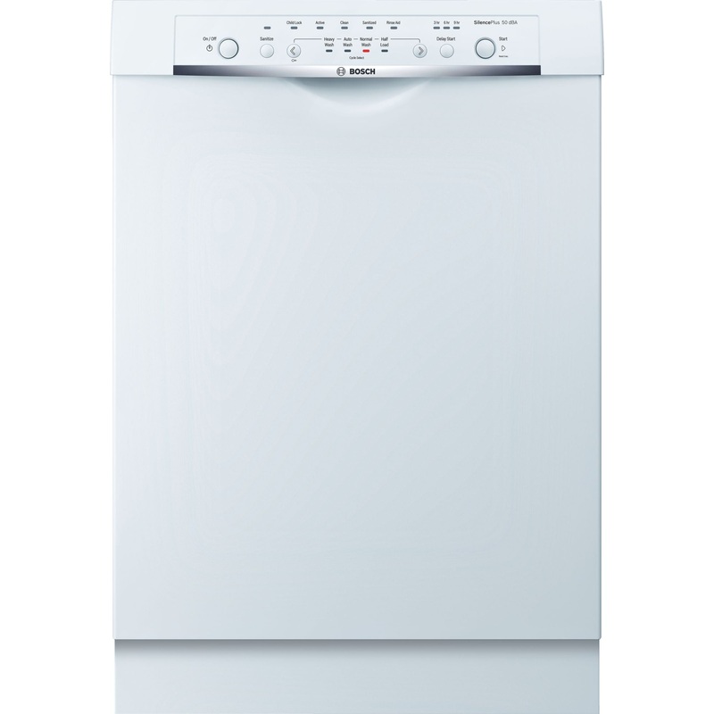 Bosch SHE3AR52UC/08 Front Control 24-In Built-In Dishwasher White