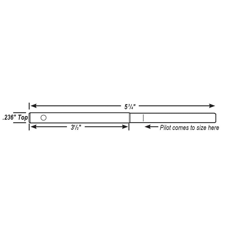 .236″ Top Tapered Carbide Pilots | .2763″ (7.02mm) | PCT-2765M