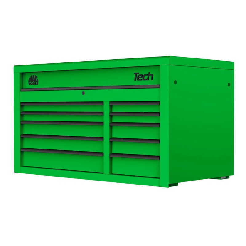 Tech Series 10-Drawer Top Chest – Lime Green
