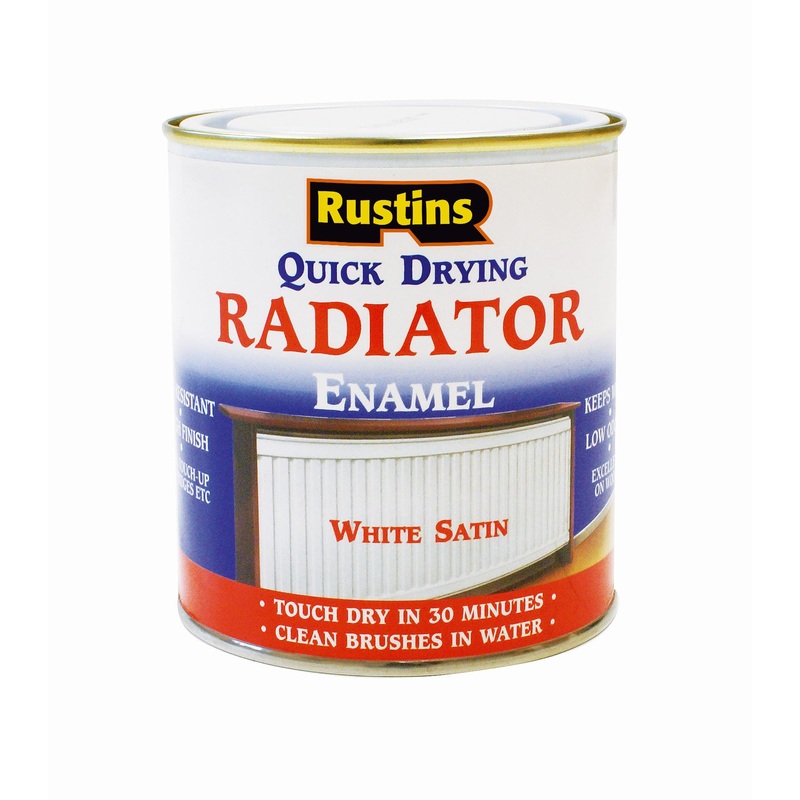 Rustins Radiator Paint – White Satin Q/D 500ml Default Title
