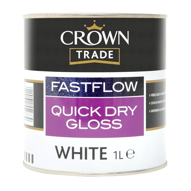 Crown Gloss Fastflow Quick Dry White 1L Default Title