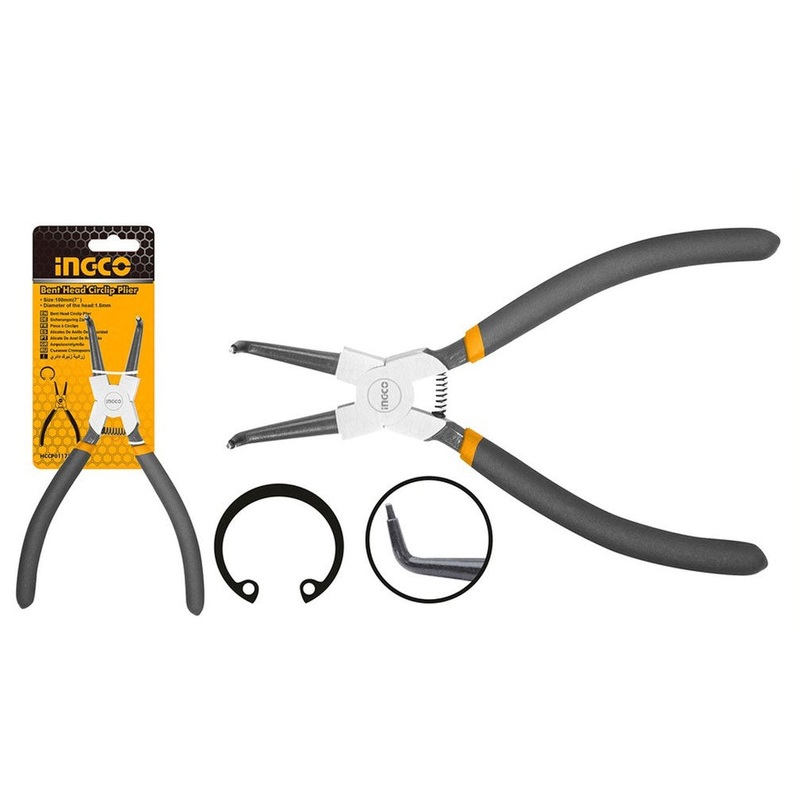 Ingco HCCP011752 Circlip Pliers 7″ (Bent Head External)
