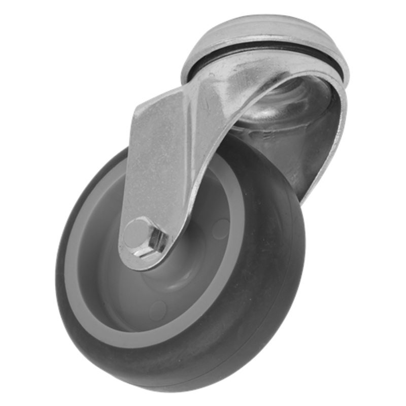 Sealey Medium-Duty Thermoplastic Bolt Hole Swivel Castor Wheel 75mm – Trade