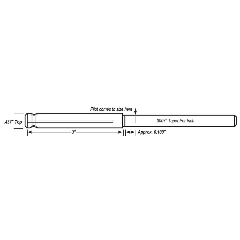 .437″ Top Solid-Tapered High Speed Steel Pilots | .3157″ (8.02mm) | P-5316K