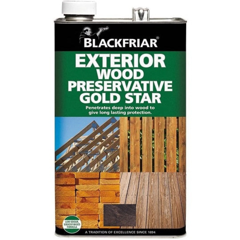 Blackfriar Ext Wood Protector Gold Star Dark Brown 1lt Default Title