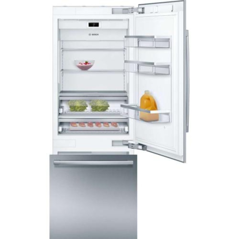 Bosch B30BB935SS/08 Benchmark Built-In Bottom Freezer Refrigerator 30” Flat Hinge