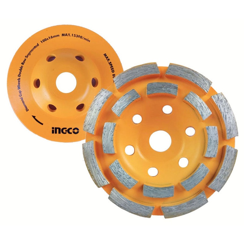 Ingco CGW021002 Double Row Cup Diamond Cup Wheel 4″