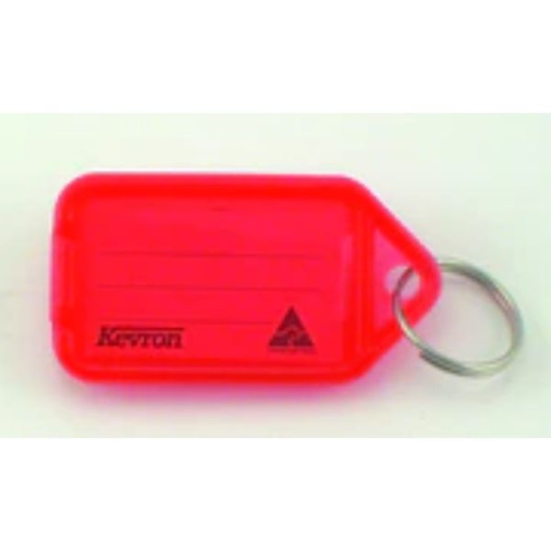 Kevron Key Tag Holder with Label – Loose Red