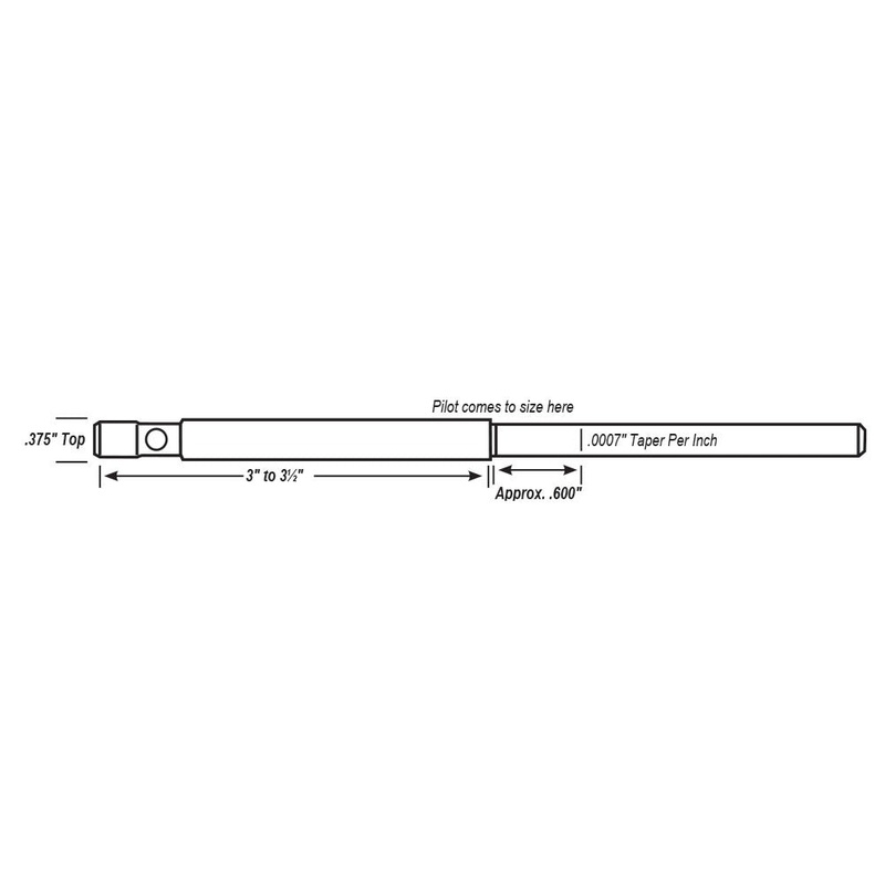 P-5250 | .375″ Top Solid-Tapered High Speed Steel Pilots