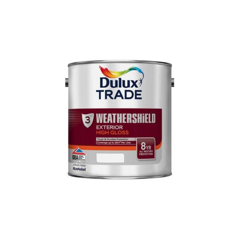 Dulux Trade Weathershield Exterior Gloss Brilliant White 2.5L Default Title