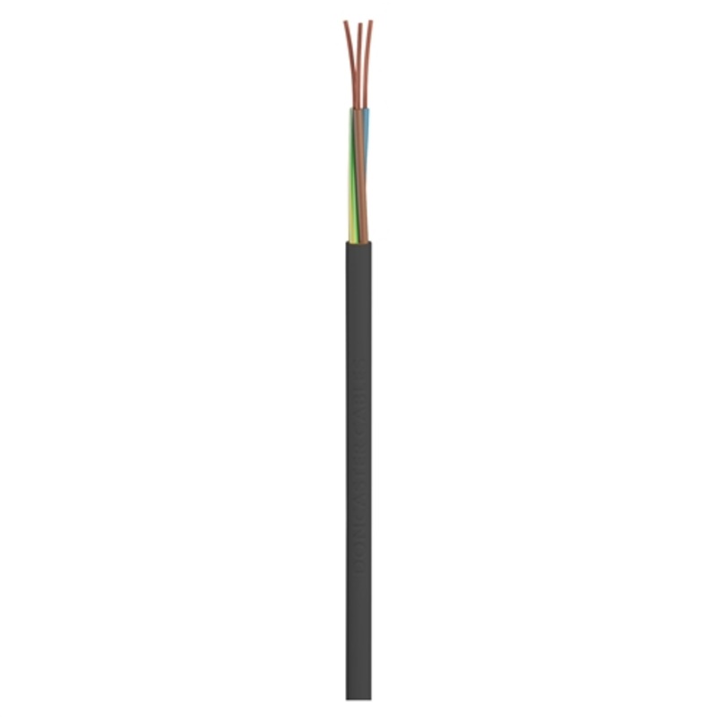 PX 0.75mm 3C 3183TRS Black Rubber Flex – 100m