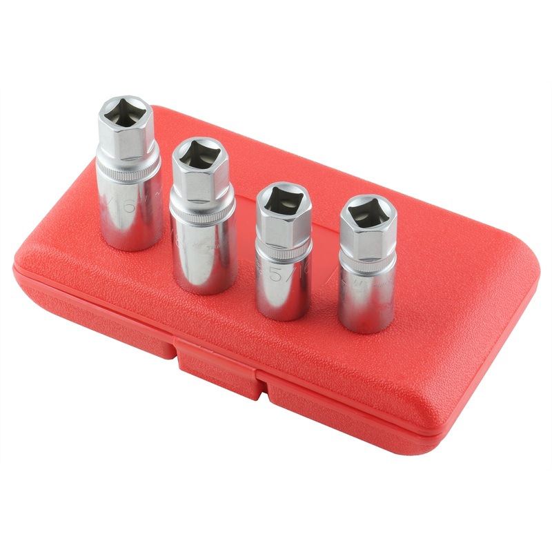 4 Piece 1/2″ Drive Fractional Stud Remover Set