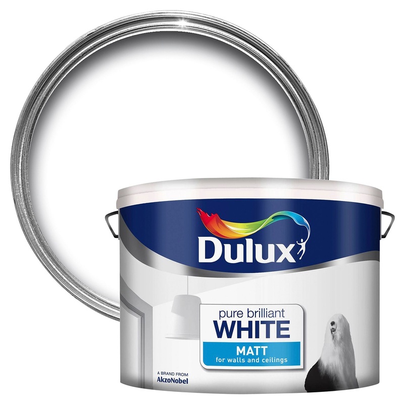 Dulux Pure White Matt Emulsion Brilliant White 10L – 226704 Default Title