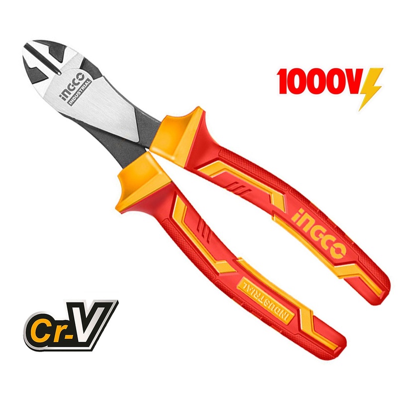 Ingco Insulated Heavy Duty Diagonal Cutting Pliers 1000V (Polish) HIHLDCP28160 (6″)