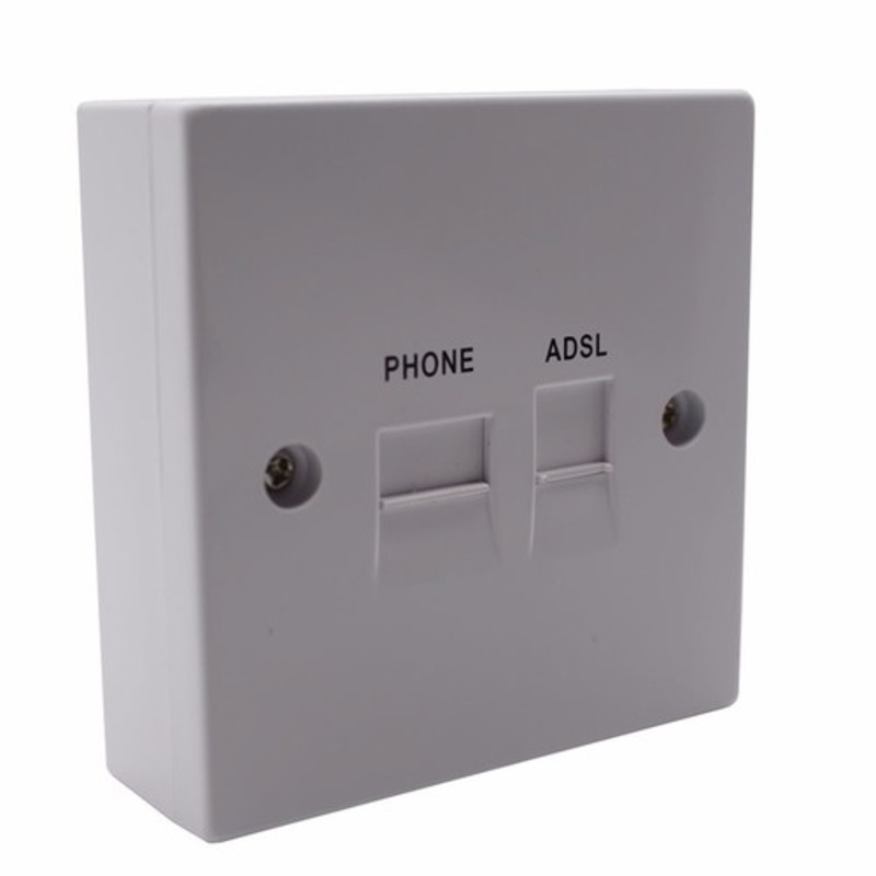 Solwise ADSL Filtered BT / RJ11 Phone / Network Faceplate