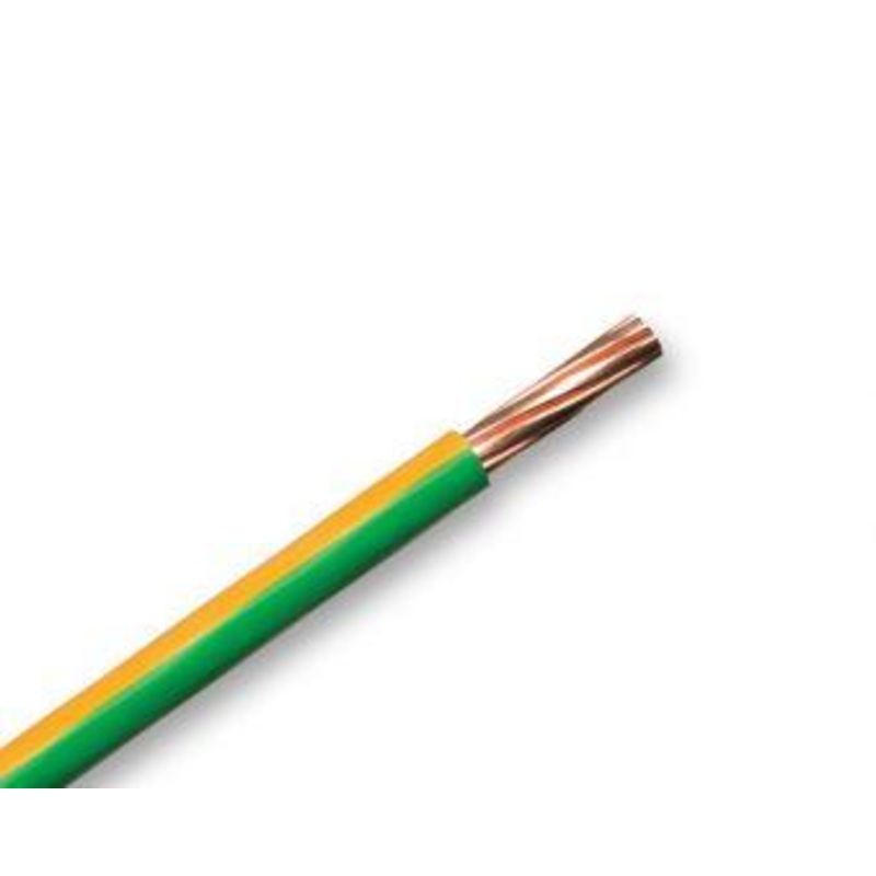 Zexum Earth Green Yellow 6mm 7 Strand 46A Single Core 6491X (H07V-R) Round Power PVC Insulated Conduit Wire