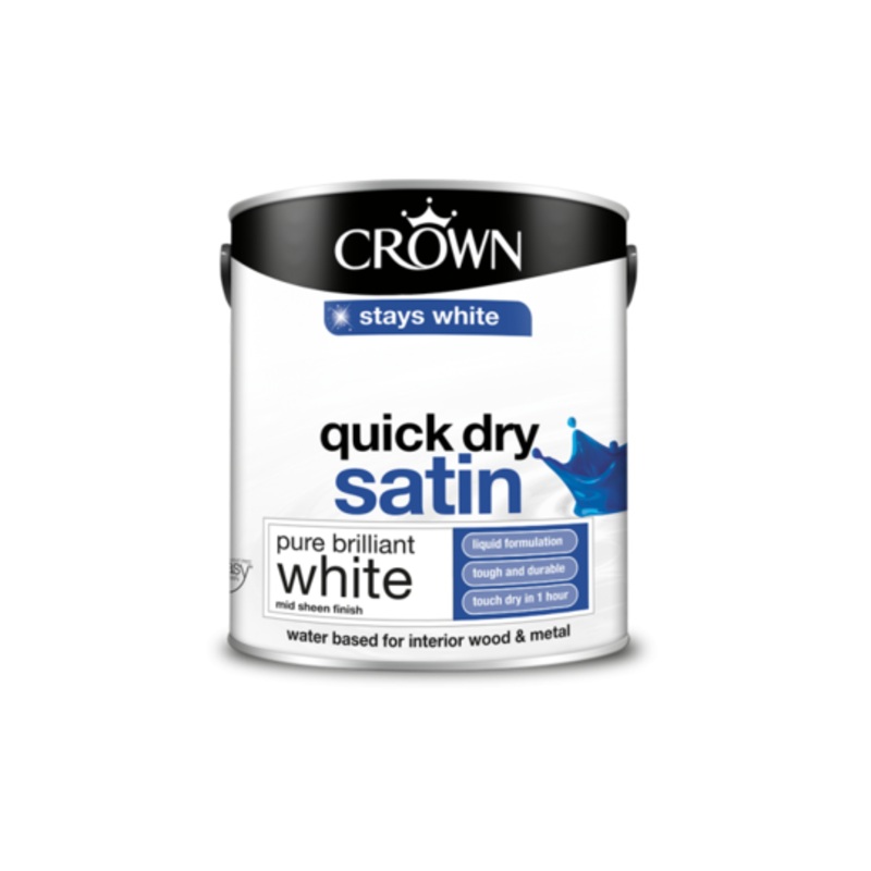 Crown Quick Dry Satin Brilliant White 2.5L Default Title