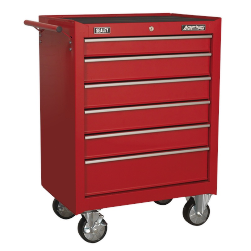 Sealey American Pro Rollcab 6 Drawer with Ball-Bearing Slides – Red