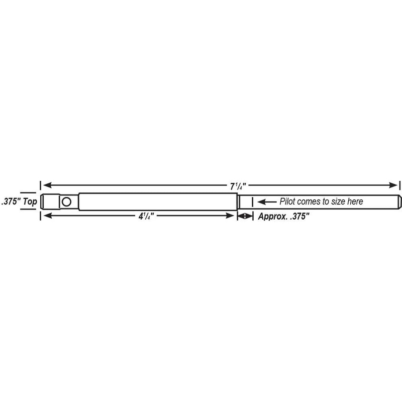 .375″ Extended Length Solid-Tapered High Speed Steel Pilot | .3457″ (8.78mm) | P-5345NL