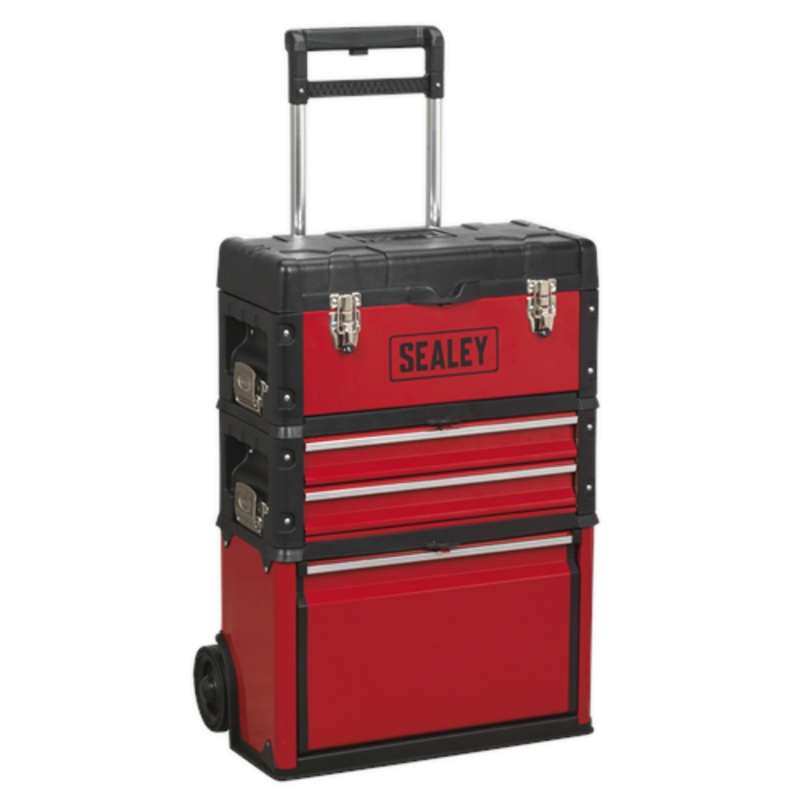 Sealey Mobile Steel/Composite Toolbox – 3 Compartment