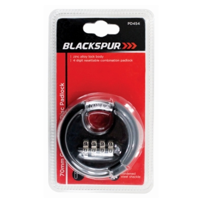 Blackspur 70Mm Combination Disc Padlock
