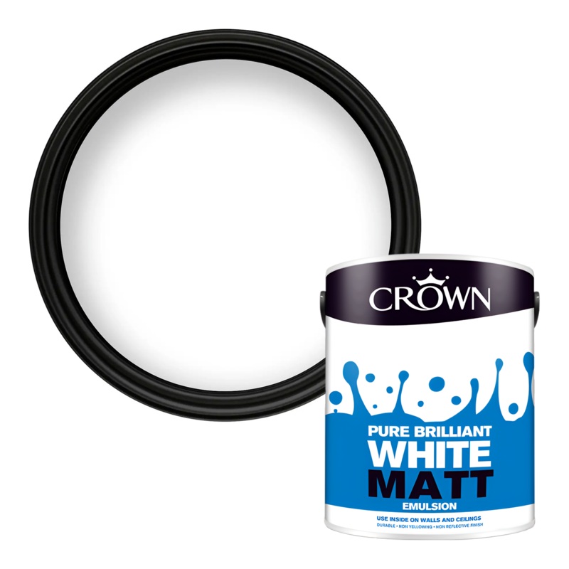Crown Non-Breatheasy Matt Emulsion Brilliant White 5L Default Title
