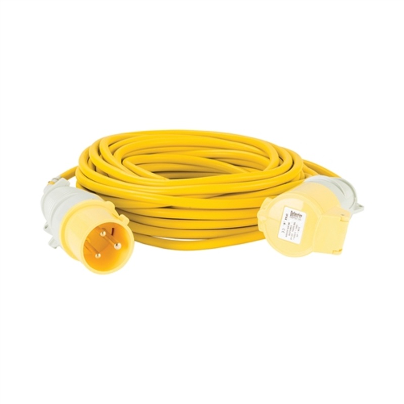 Defender Extension Lead Yellow 2.5mm2 32A 14m – 110V