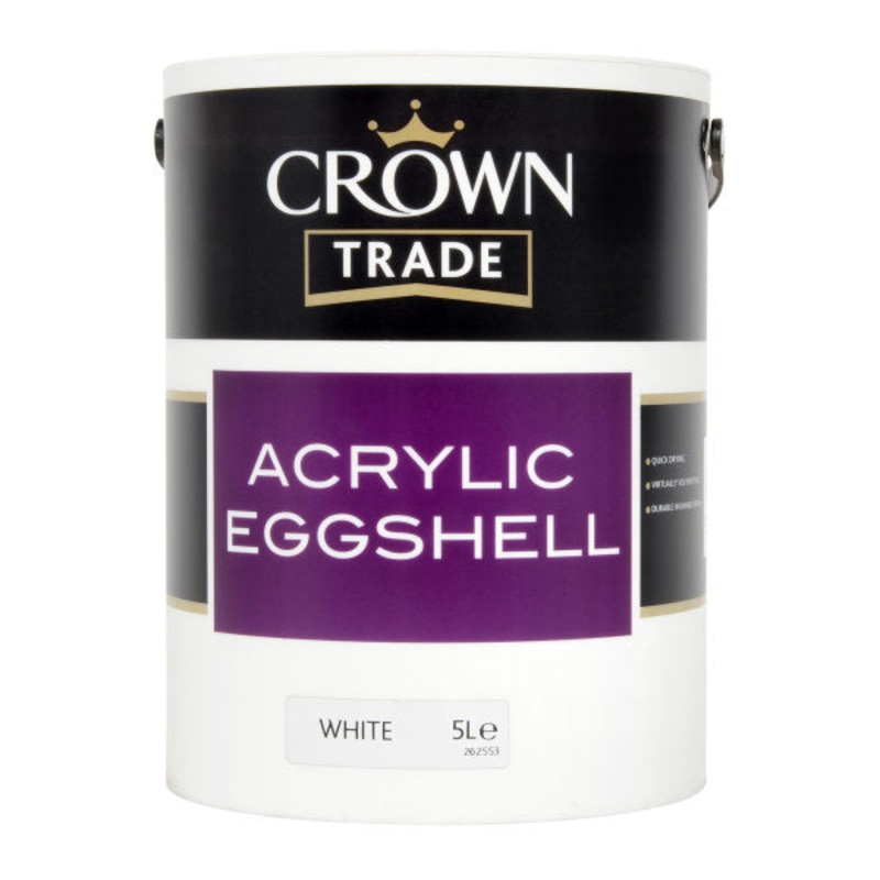 Crown Acrylic Eggshell White 5L