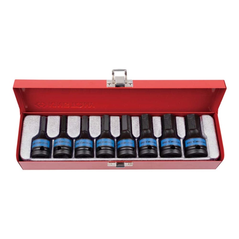 King Tony 8Pc 1/2 Dr Impact Hex Bit Skt Set